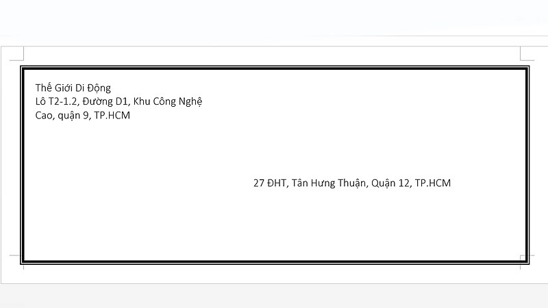 Cách Làm Phong Bì Thư Trên Word 2010, 2013, 2016, 2019 - Thegioididong.Com