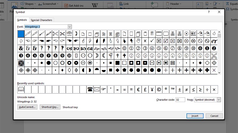 Kiểu Wingdings 2