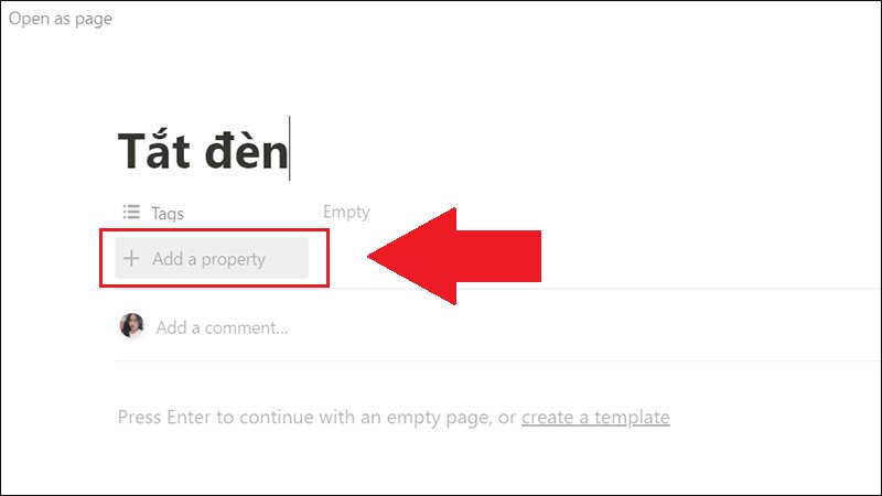 Vào mục Add a property
