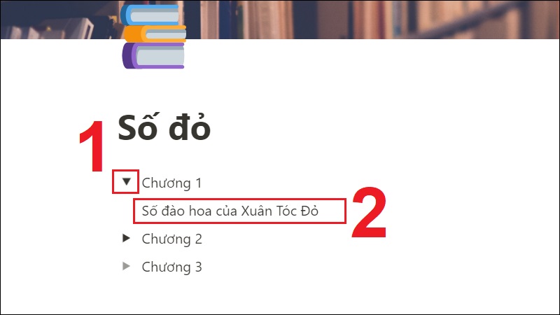 Tạo mục nhỏ trong Toggle