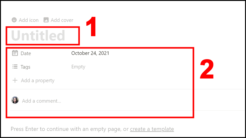 Tại mục Untitled đặt t&ecirc;n cho lời nhắc v&agrave; nhập c&aacute;c ghi ch&uacute; kh&aacute;c