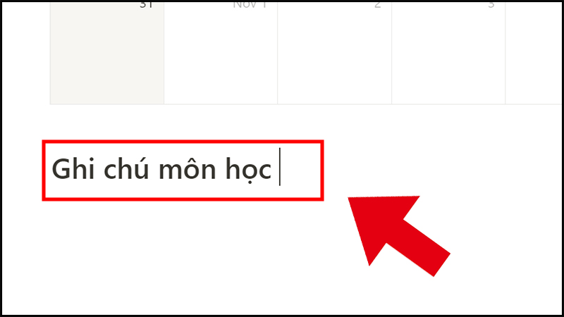 Tạo /heading/ v&agrave; đặt t&ecirc;n Ghi ch&uacute; m&ocirc;n học