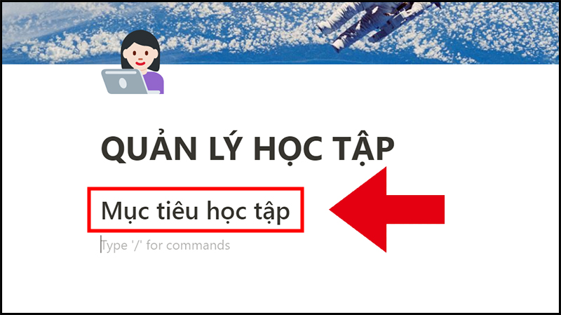 Đặt t&ecirc;n heading l&agrave; Mục ti&ecirc;u học tập