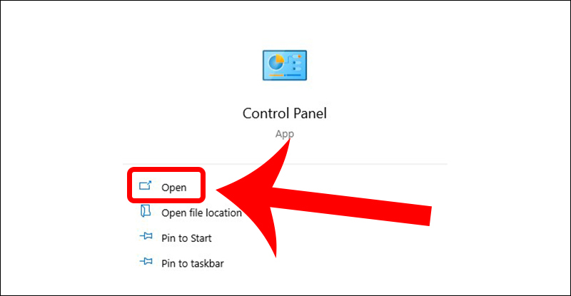 Truy cập Control Panel
