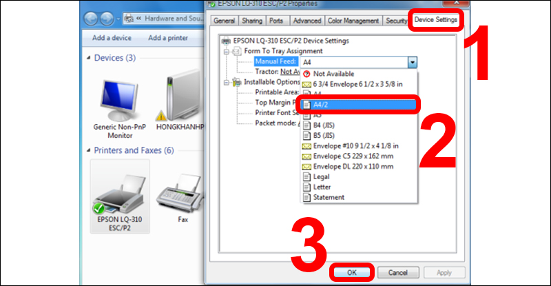 Chọn khổ giấy tương ứng với nhu cầu của bạn
