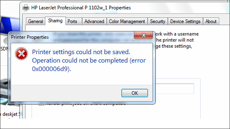 Cách khắc phục lỗi máy in operation could not be completed hiệu quả -  