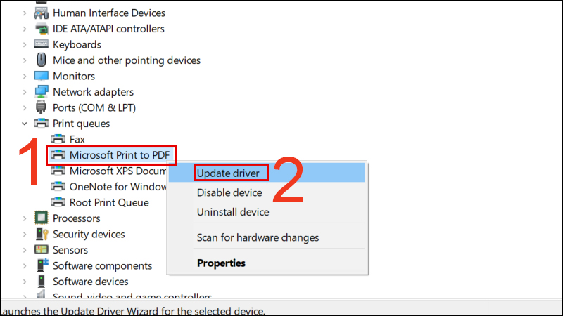 T&igrave;m t&ecirc;n m&aacute;y in đang sử dụng, chọn Update driver