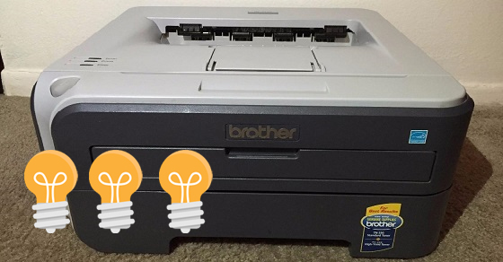 Máy in Brother 2140 báo lỗi 3 đèn - Nguyên nhân và cách khắc phục