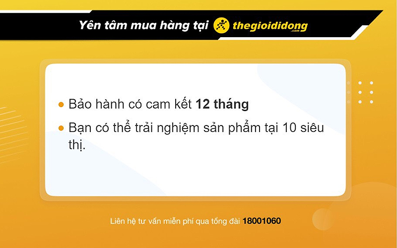 Ch&iacute;nh s&aacute;ch bảo h&agrave;nh sạc Hydrus tại Thế Giới Di Động