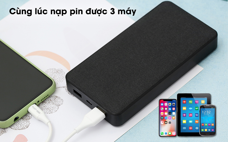 Dung lượng pin lớn, có thể sạc nhiều thiết bị cùng lúc