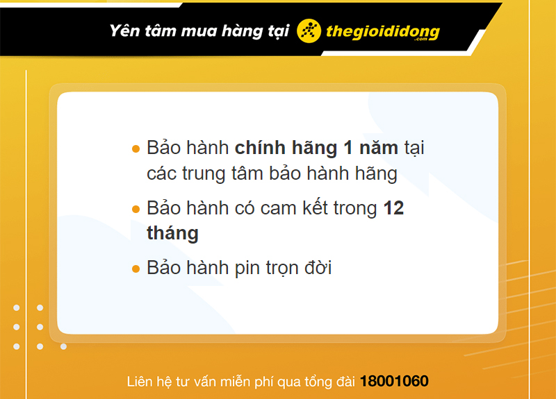 Chính sách bảo hành đồng hồ tại Thế Giới Di Động