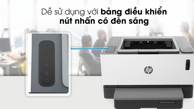 Máy In Laser Trắng Đen HP Neverstop Laser 1000w WiFi (4RY23A)