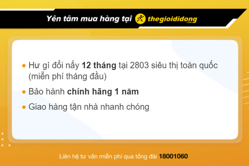 Chính sách bảo hành tại TGDĐ