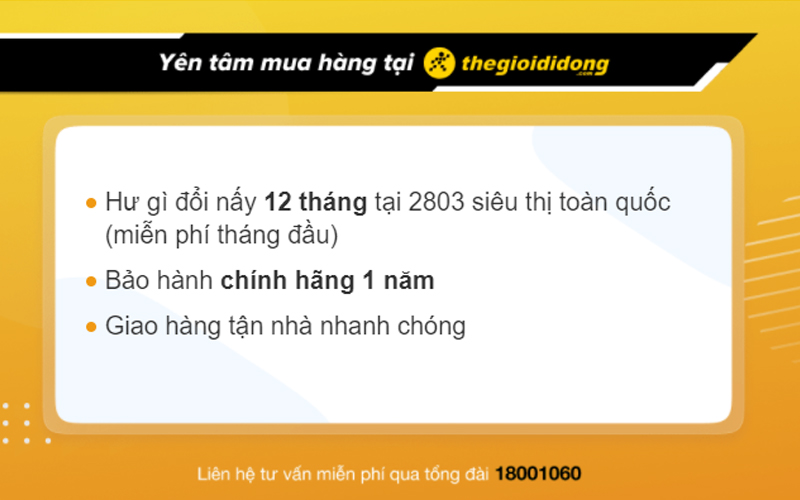 Chính sách bảo hành tại TGDĐ
