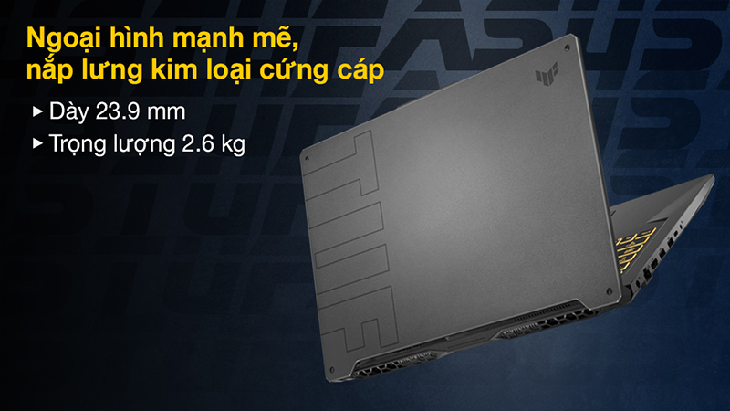 Thiết kế, trọng lượng laptop Asus TUF Gaming FX706HC i5