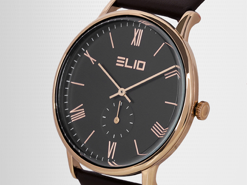 Đồng hồ Elio 40 mm Nam EL072-01 sở hữu dây da thanh lịch, sang trọng