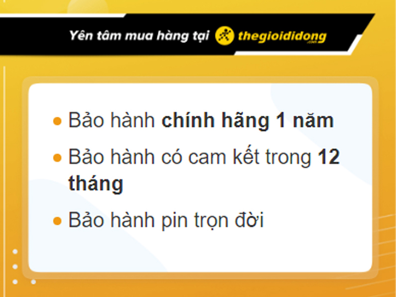 Ch&iacute;nh s&aacute;ch bảo h&agrave;nh tại Thế Giới Di Động