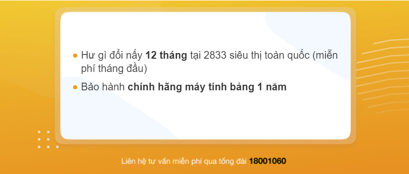 Chính sách bảo hành tại Thế Giới Di Động