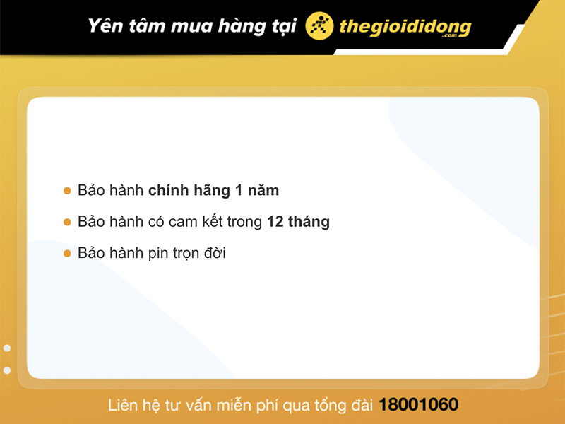 Chính sách bảo hành đồng hồ tại Thế Giới Di Động