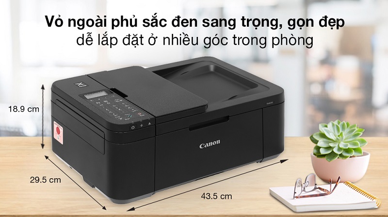 Máy in phun màu Canon TR4570S đa năng WiFi thiết kế các mặt cạnh uốn cong, các chi tiết tinh tế