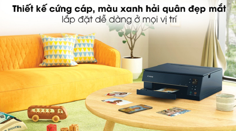Máy in ảnh đa năng Canon PIXMA TS6370 có thiết kế đẹp mắt, đường nét tinh tế