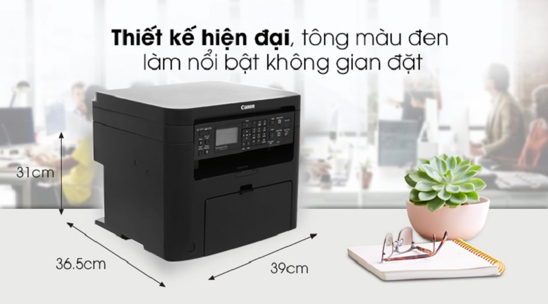 Máy in đa năng Canon Laser MF241d sở hữu thiết kế hiện đại đi cùng tông màu đen trung tính