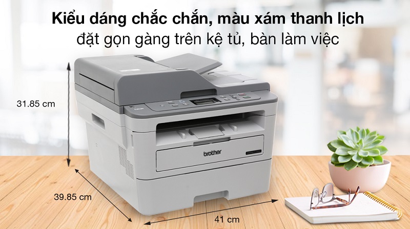 Máy in Laser đa năng Brother DCP-B7535DW wifi sở hữu thiết kế đơn giản, sang trọng