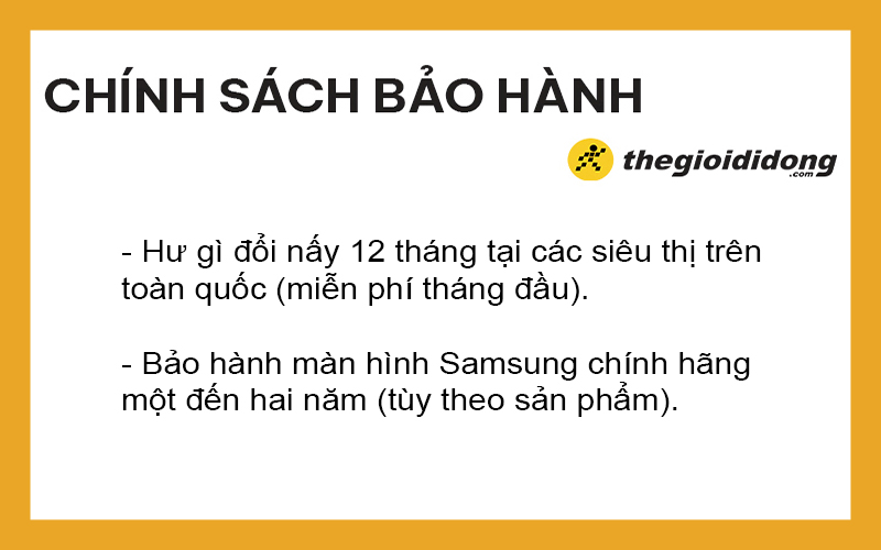 Chính sách bảo hành màn hình máy tính Samsung tại TGDĐ