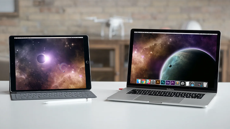 Th&ocirc;ng qua Bluetooth, bạn c&oacute; thể kết nối được iPad với MacBook