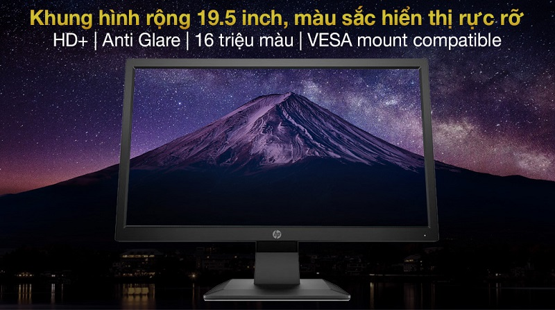 Màn hình 19.5 inch cho hình ảnh sắc nét trên độ phân giải cao