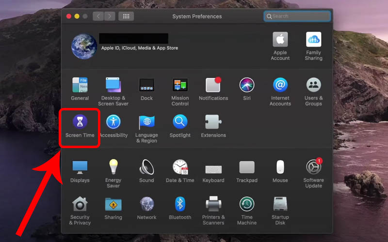  Nhấn v&agrave;o Screen Time