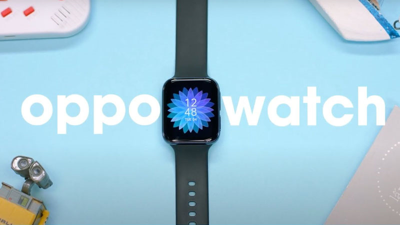 Oppo Watch 41mm d&acirc;y silicone với thiết kế mặt h&igrave;nh vu&ocirc;ng bo tr&ograve;n c&aacute;c cạnh mang lại n&eacute;t tinh tế, sang trọng