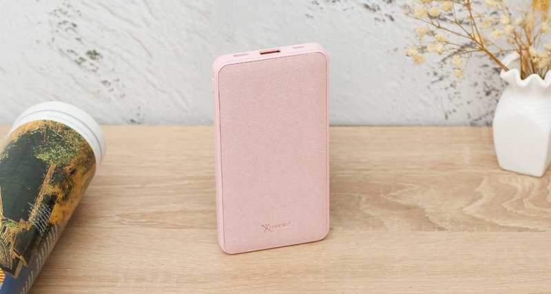 Pin sạc dự phòng Xmobile P68D với sắc hồng trẻ trung