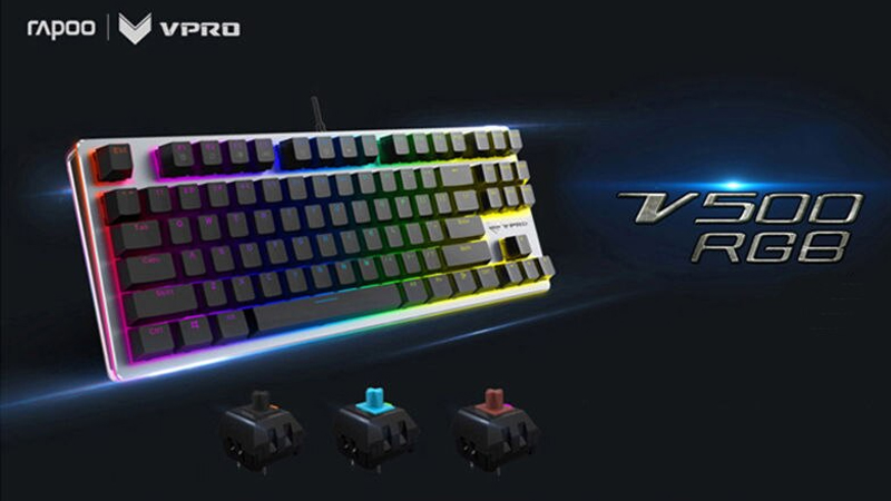 B&agrave;n ph&iacute;m Rapoo được trang bị đ&egrave;n LED RGB