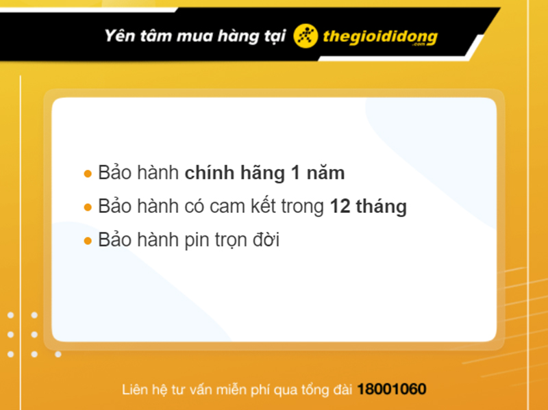 Chính sách bảo hành đồng hồ tại Thế Giới Di Động