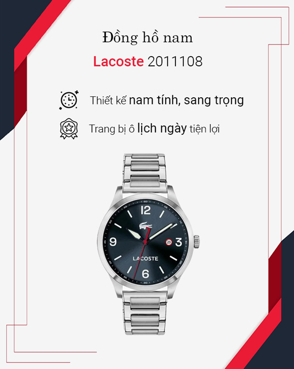 Hình minh họa Đồng hồ Nam Lacoste 2011108