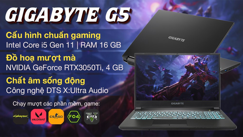 Ấn tượng chiếc laptop Gigabyte Gaming G5