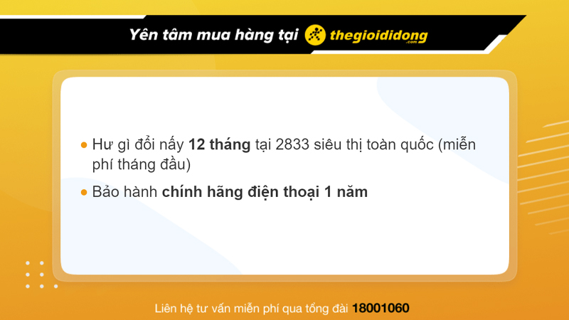 Chế độ bảo h&agrave;nh chung hấp dẫn