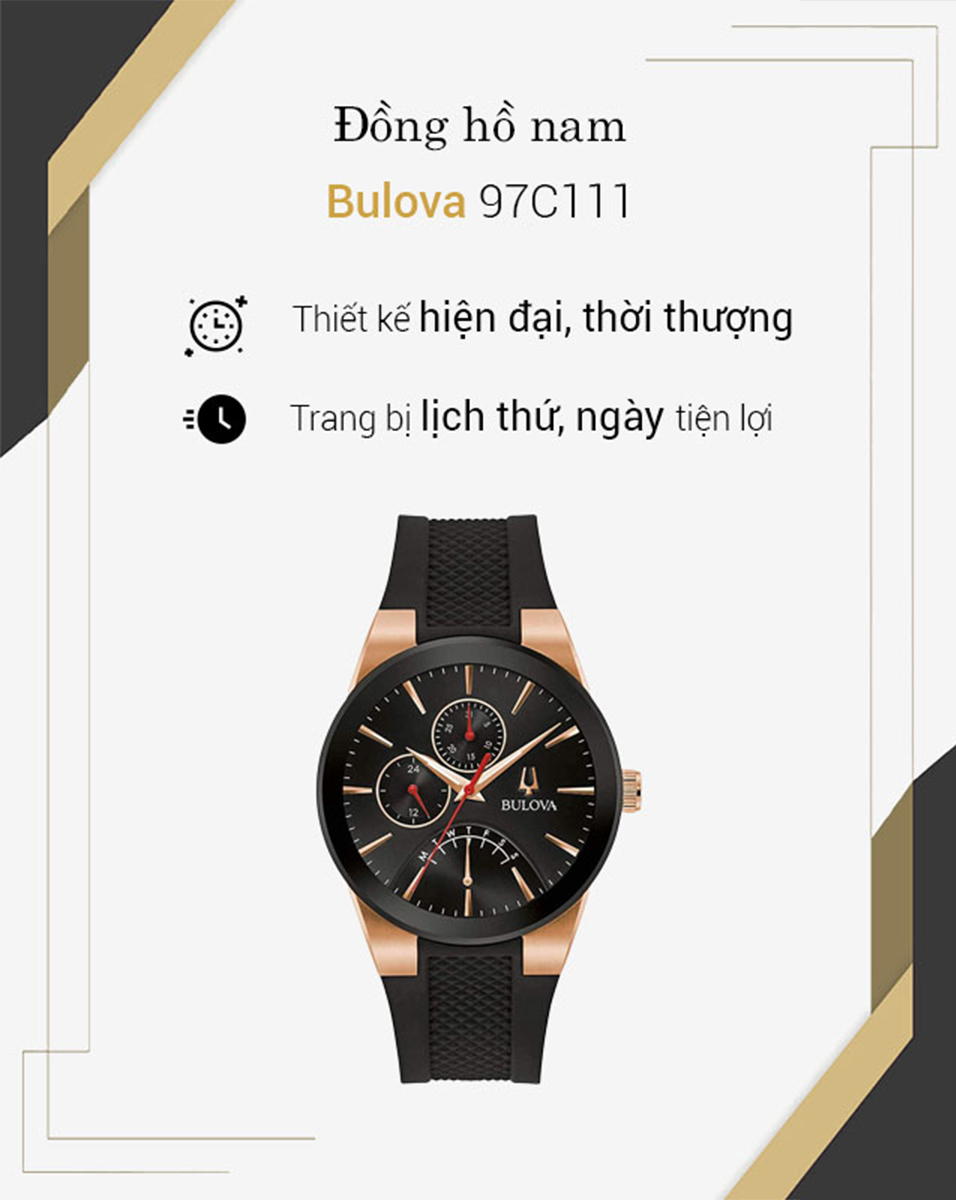 Hình minh họa đồng hồ Nam Bulova 97C111