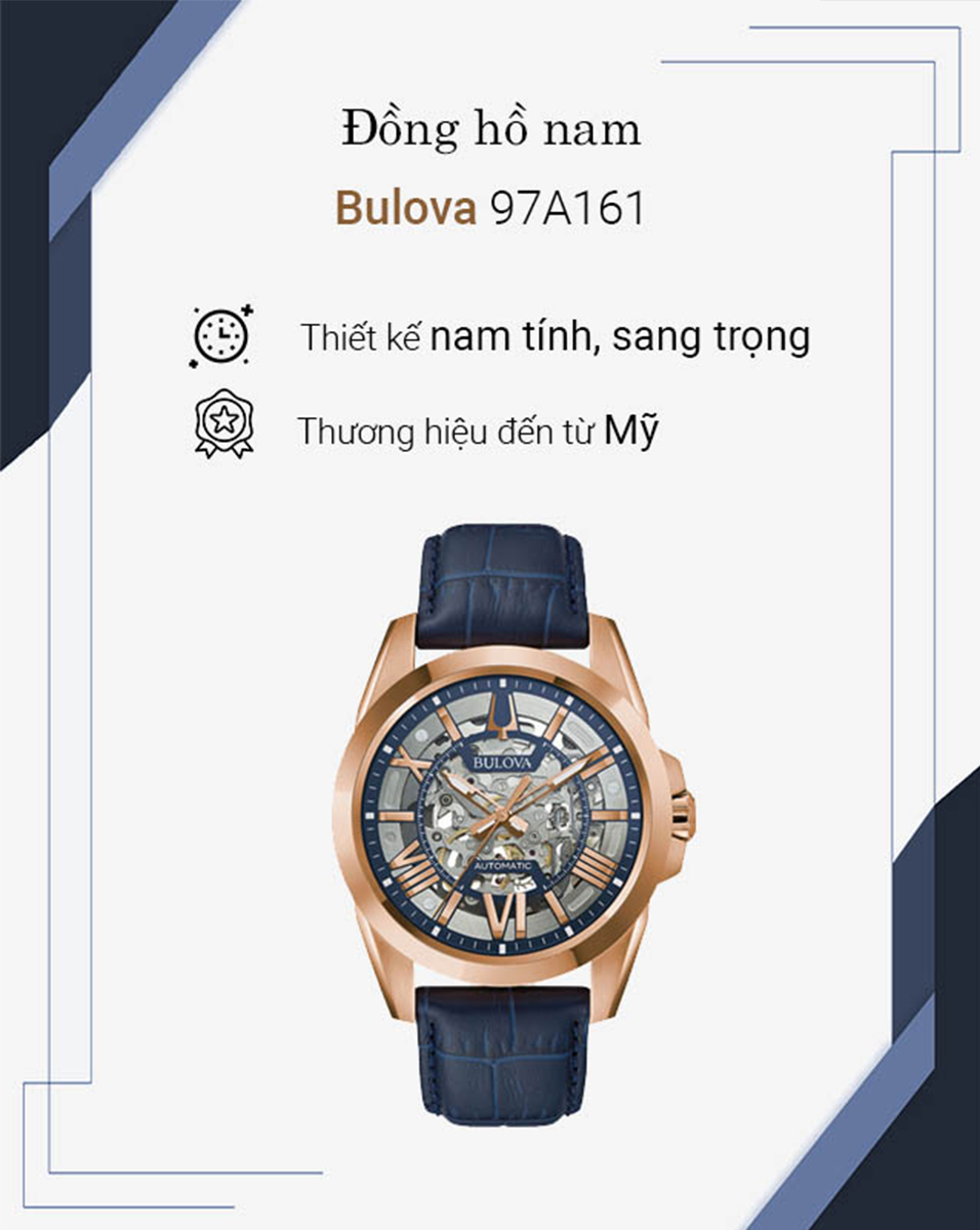 Hình minh họa đồng hồ Nam Bulova 97A161