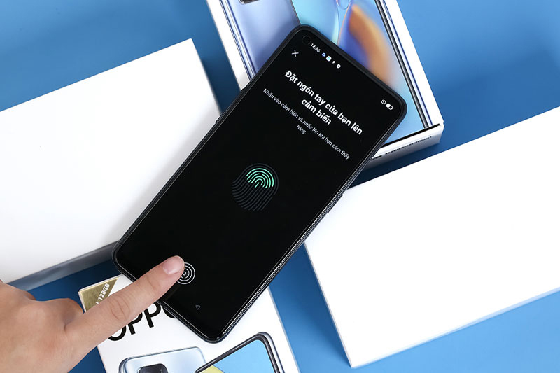 OPPO A74 còn hỗ trợ tính năng bảo mật vân tay giúp bảo vệ thông tin của bạn