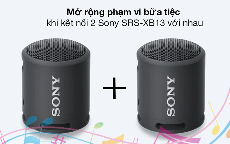 Tính năng kết nối 2 loa Sony SRS-XB13 cùng 1 lúc