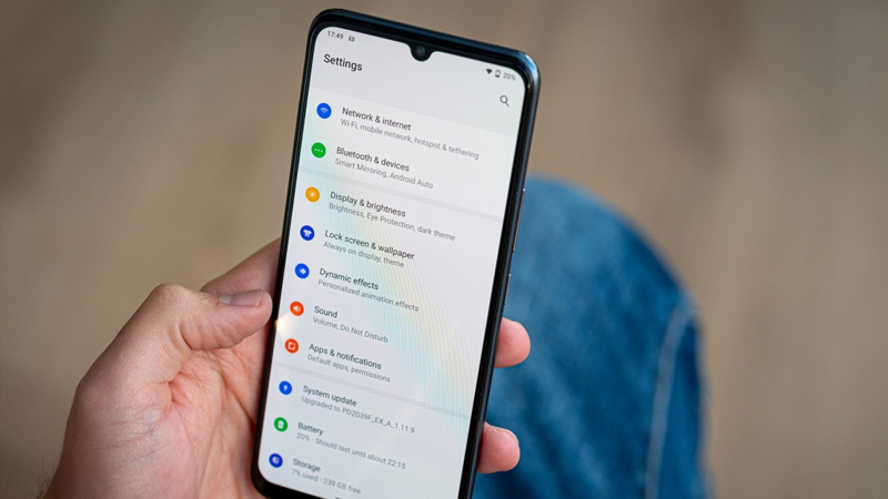 Dung lượng pin lớn tr&ecirc;n Vivo Y20s sẽ gi&uacute;p bạn k&eacute;o d&agrave;i thời gian sử dụng