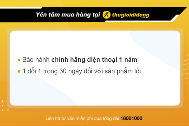 Chính sách bảo hành điện thoại Vivo Y53s tại TGDĐ