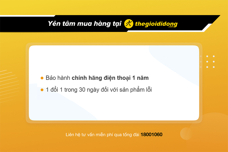 Chính sách bảo hành Realme tại TGDĐ