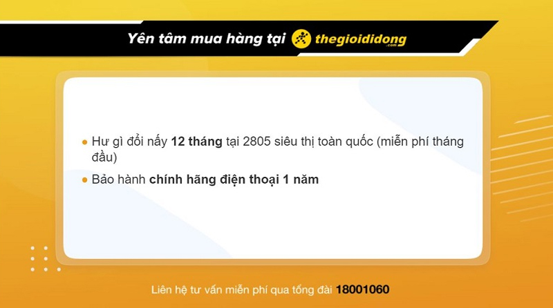 Chính sách bảo hành vô cùng hấp dẫn khi mua Samsung Galaxy A72 tại Thế Giới Di Động