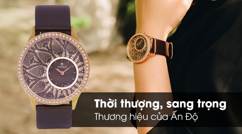 Đồng hồ Nữ Titan 9959WL02 mang thiết kế độc đ&aacute;o với họa tiết c&aacute; t&iacute;nh