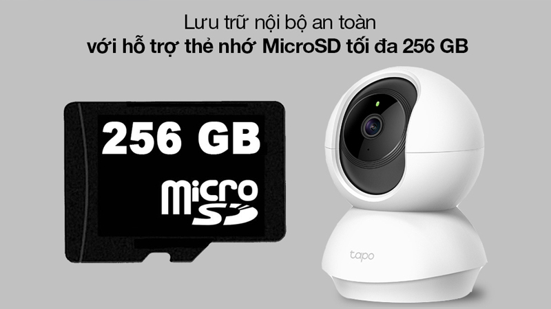 Camera hỗ trợ lưu trữ lên đến 256 GB