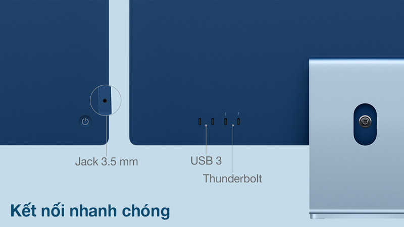 Máy iMac được trang bị cổng Thunderbolt cho tốc độ kết nối nhanh hơn