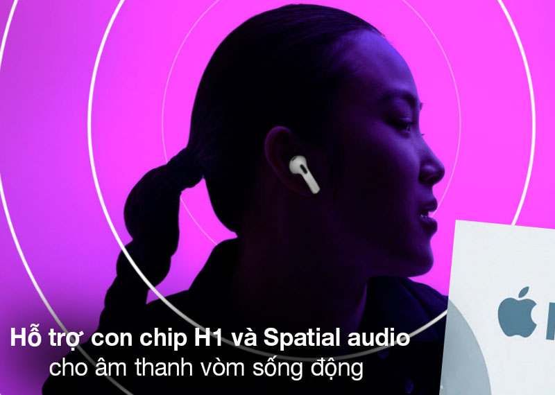 AirPods 3 Apple MME73 cho âm thanh vòm vô cùng sống động